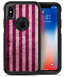 Antique Magenta and Pink Vertical Stripes - iPhone X OtterBox Case & Skin Kits