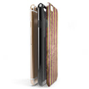Antique Maroon and Mustard Vertical Stripes iPhone 6/6s or 6/6s Plus 2-Piece Hybrid INK-Fuzed Case