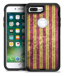 Antique Maroon and Mustard Vertical Stripes - iPhone 7 Plus/8 Plus OtterBox Case & Skin Kits