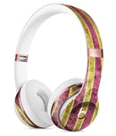 Antique Maroon and Mustard Vertical Stripes Full-Body Skin Kit for the Beats by Dre Solo 3 Wireless Headphones