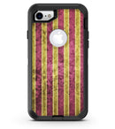 Antique Maroon and Mustard Vertical Stripes - iPhone 7 or 8 OtterBox Case & Skin Kits