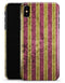 Antique Maroon and Mustard Vertical Stripes - iPhone X Clipit Case