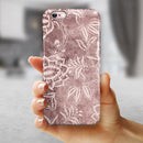 Antique Marron Floral Damask Pattern iPhone 6/6s or 6/6s Plus 2-Piece Hybrid INK-Fuzed Case