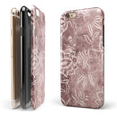 Antique Marron Floral Damask Pattern iPhone 6/6s or 6/6s Plus 2-Piece Hybrid INK-Fuzed Case
