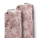 Antique Marron Floral Damask Pattern iPhone 6/6s or 6/6s Plus 2-Piece Hybrid INK-Fuzed Case