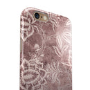 Antique Marron Floral Damask Pattern iPhone 6/6s or 6/6s Plus 2-Piece Hybrid INK-Fuzed Case