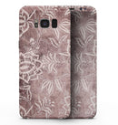 Antique Marron Floral Damask Pattern - Samsung Galaxy S8 Full-Body Skin Kit