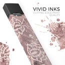 Antique Marron Floral Damask Pattern - Premium Decal Protective Skin-Wrap Sticker compatible with the Juul Labs vaping device