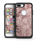 Antique Marron Floral Damask Pattern - iPhone 7 or 7 Plus Commuter Case Skin Kit