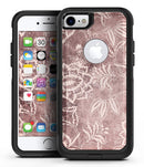 Antique Marron Floral Damask Pattern - iPhone 7 or 7 Plus Commuter Case Skin Kit