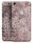 Antique Marron Floral Damask Pattern - Skin-kit for the iPhone 8 or 8 Plus
