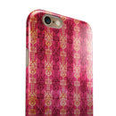 Antique Pink and Yellow Damask Pattern iPhone 6/6s or 6/6s Plus 2-Piece Hybrid INK-Fuzed Case