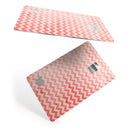Antique Red Blush Chevron Pattern - Premium Protective Decal Skin-Kit for the Apple Credit Card