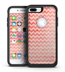 Antique Red Blush Chevron Pattern - iPhone 7 or 7 Plus Commuter Case Skin Kit