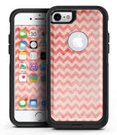 Antique Red Blush Chevron Pattern - iPhone 7 or 7 Plus Commuter Case Skin Kit