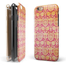 Antique Red and Orange Cauliflower Damask Pattern iPhone 6/6s or 6/6s Plus 2-Piece Hybrid INK-Fuzed Case