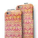 Antique Red and Orange Cauliflower Damask Pattern iPhone 6/6s or 6/6s Plus 2-Piece Hybrid INK-Fuzed Case