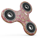 Antique Red and Orange Cauliflower Damask Pattern Full-Body Fidget Spinner Skin-Kit