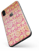 Antique Red and Orange Cauliflower Damask Pattern - iPhone X Skin-Kit