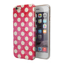 Antique Red and White Polkadot Pattern iPhone 6/6s or 6/6s Plus 2-Piece Hybrid INK-Fuzed Case