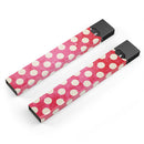 Antique Red and White Polkadot Pattern - Premium Decal Protective Skin-Wrap Sticker compatible with the Juul Labs vaping device