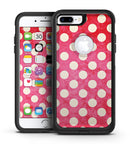 Antique Red and White Polkadot Pattern - iPhone 7 or 7 Plus Commuter Case Skin Kit
