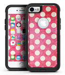 Antique Red and White Polkadot Pattern - iPhone 7 or 7 Plus Commuter Case Skin Kit