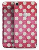 Antique Red and White Polkadot Pattern - Skin-kit for the iPhone 8 or 8 Plus