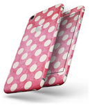 Antique Red and White Polkadot Pattern - Skin-kit for the iPhone 8 or 8 Plus