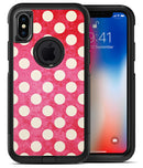 Antique Red and White Polkadot Pattern - iPhone X OtterBox Case & Skin Kits