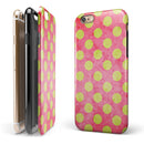 Antique Red and Yellow Polkadot Pattern iPhone 6/6s or 6/6s Plus 2-Piece Hybrid INK-Fuzed Case