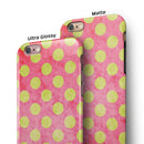Antique Red and Yellow Polkadot Pattern iPhone 6/6s or 6/6s Plus 2-Piece Hybrid INK-Fuzed Case