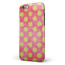 Antique Red and Yellow Polkadot Pattern iPhone 6/6s or 6/6s Plus 2-Piece Hybrid INK-Fuzed Case