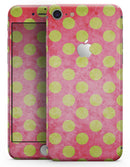 Antique Red and Yellow Polkadot Pattern - Skin-kit for the iPhone 8 or 8 Plus