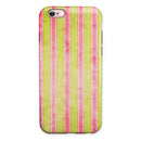 Antique Red and Yellow Verticle Stripes iPhone 6/6s or 6/6s Plus 2-Piece Hybrid INK-Fuzed Case