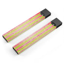 Antique Red and Yellow Verticle Stripes - Premium Decal Protective Skin-Wrap Sticker compatible with the Juul Labs vaping device