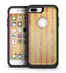 Antique Red and Yellow Verticle Stripes - iPhone 7 or 7 Plus Commuter Case Skin Kit