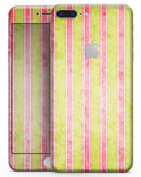 Antique Red and Yellow Verticle Stripes - Skin-kit for the iPhone 8 or 8 Plus