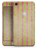Antique Red and Yellow Verticle Stripes - Skin-kit for the iPhone 8 or 8 Plus