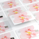 Apricot Watercolor Hibiscus - Premium Protective Decal Skin-Kit for the Apple Credit Card
