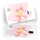 Apricot Watercolor Hibiscus - Premium Protective Decal Skin-Kit for the Apple Credit Card