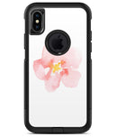 Apricot Watercolor Hibiscus - iPhone X OtterBox Case & Skin Kits