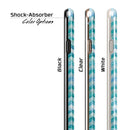 Aqua Basic Watercolor Chevron Pattern iPhone 6/6s or 6/6s Plus 2-Piece Hybrid INK-Fuzed Case
