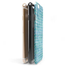 Aqua Basic Watercolor Chevron Pattern iPhone 6/6s or 6/6s Plus 2-Piece Hybrid INK-Fuzed Case