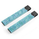 Aqua Basic Watercolor Chevron Pattern - Premium Decal Protective Skin-Wrap Sticker compatible with the Juul Labs vaping device