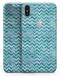 Aqua Basic Watercolor Chevron Pattern - iPhone X Skin-Kit
