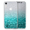 Aqua Blue & Silver Glimmer Fade - Skin-Kit for the Apple iPhone XR, XS MAX, XS/X, 8/8+, 7/7+, 5/5S/SE (All iPhones Available)