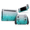 Aqua Blue & Silver Glimmer Fade // Skin Decal Wrap Kit for Nintendo Switch Console & Dock, Joy-Cons, Pro Controller, Lite, 3DS XL, 2DS XL, DSi, or Wii