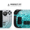 Aqua Blue & Silver Glimmer Fade // Full Body Skin Decal Wrap Kit for the Steam Deck handheld gaming computer