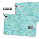 Aqua Damask v2 Watercolor Pattern - Premium Protective Decal Skin-Kit for the Apple Credit Card